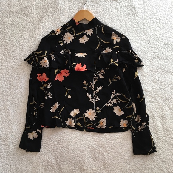 Flynn Skye Tops - Flynn Skye mock neck Melanie top in tender gardens